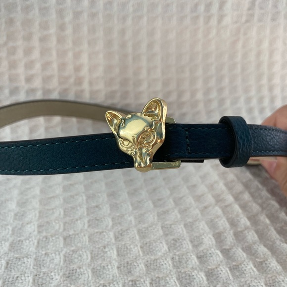 Tucker + Tate Other - Tucker + Tate Girls Blue Belt With Goldtone Animal Buckle